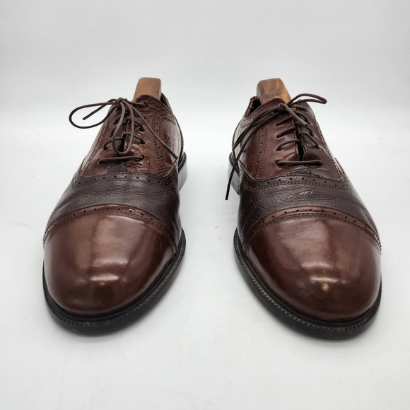 Adolfo Oxford Lace Up Shoes Men's Size 9.5M Brown - Picture 16 of 16